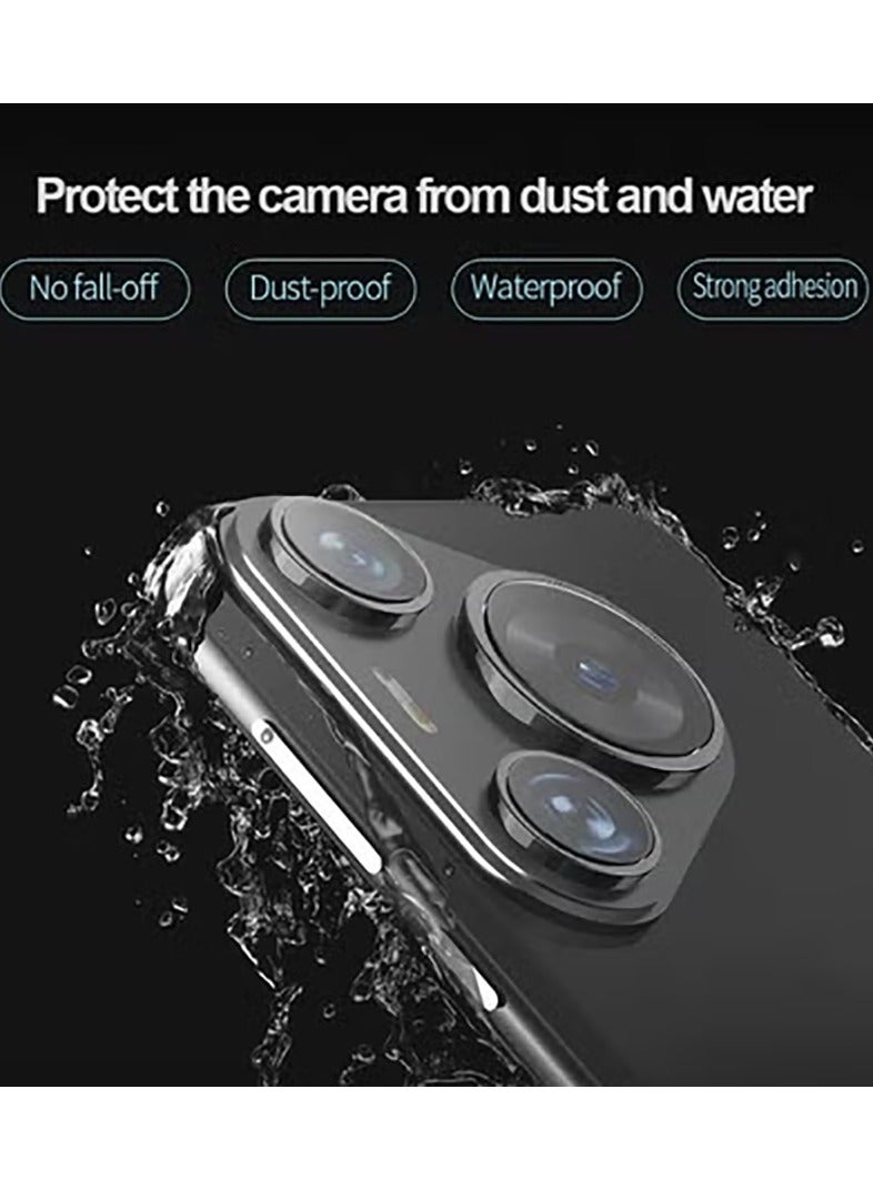 Camera Lens Protector for huawei pura 80 , [1 Step Installation Tray] Tempered Glass Screen Protector Metal Individual Camera Cover Accessories Case Friendly (Black)  - Image 4