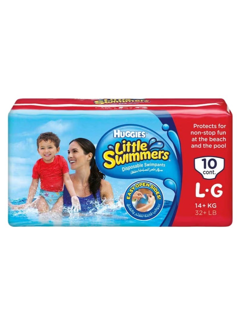 HUGGIES Little Swimmers Swim Pants - Large - 14+kg - 10 count