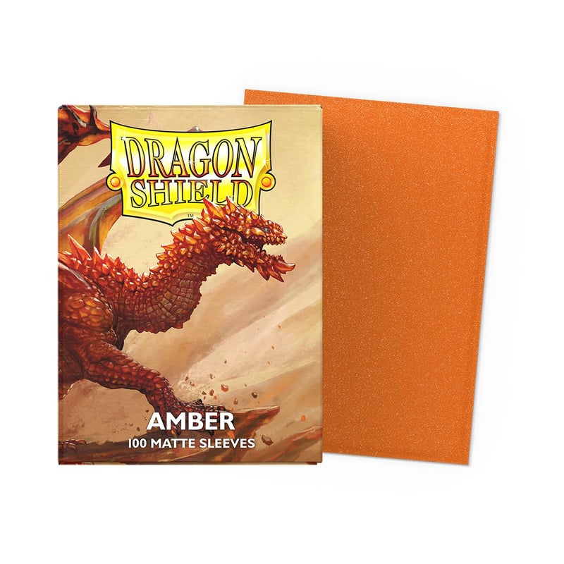 Dragon Shield | Standard Size Card Matte Sleeves | 100 CT - Smooth & Tough Premium TCG Sleeves | Compatible with Pokemon, Flesh & Blood, One Piece & Magic The Gathering | Amber - Image 2