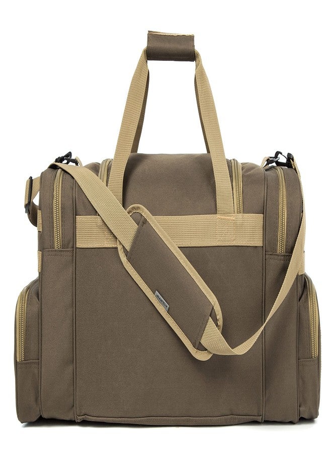 K-Cliffs Tactical Range Duffel Heavy Duty Military Molle Gear Travel Sports Gym Bag Lockable Zippers with US Flag Patch, 22 Inch Khaki, 22 Inch Khaki, - Image 5