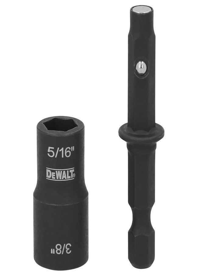 DEWALT FLEXTORQ Socket and Short Extension, SAE, 2 in 1, 5/16 & 3/8 Socket, Double Ended Nut Driver (DWADEND51638) - Image 3