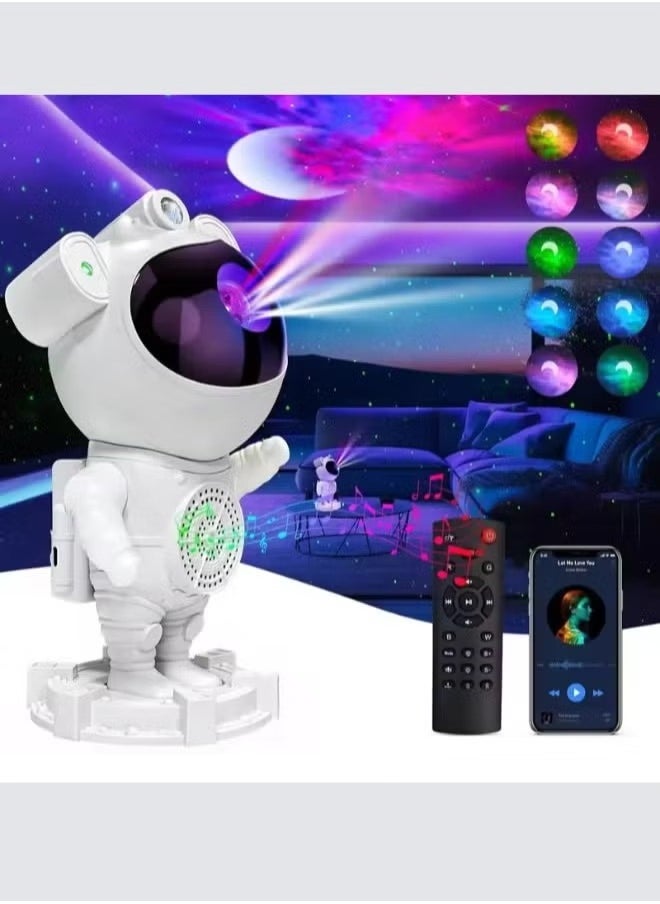 Astronaut Projector Lamp Music Speaker Star Moon Nebula Ceiling Night Light Space Timer Led Astronaut Galaxy Projector Lighting