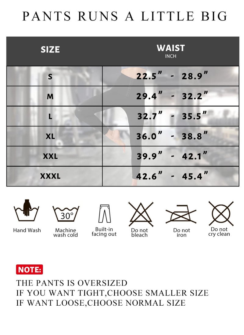 Cuken Sauna Pants Women Sweat Capris Slimming Leggings, High Waist Gym Workout Body Shaper Sweat Suits, L/XL  - Image 2