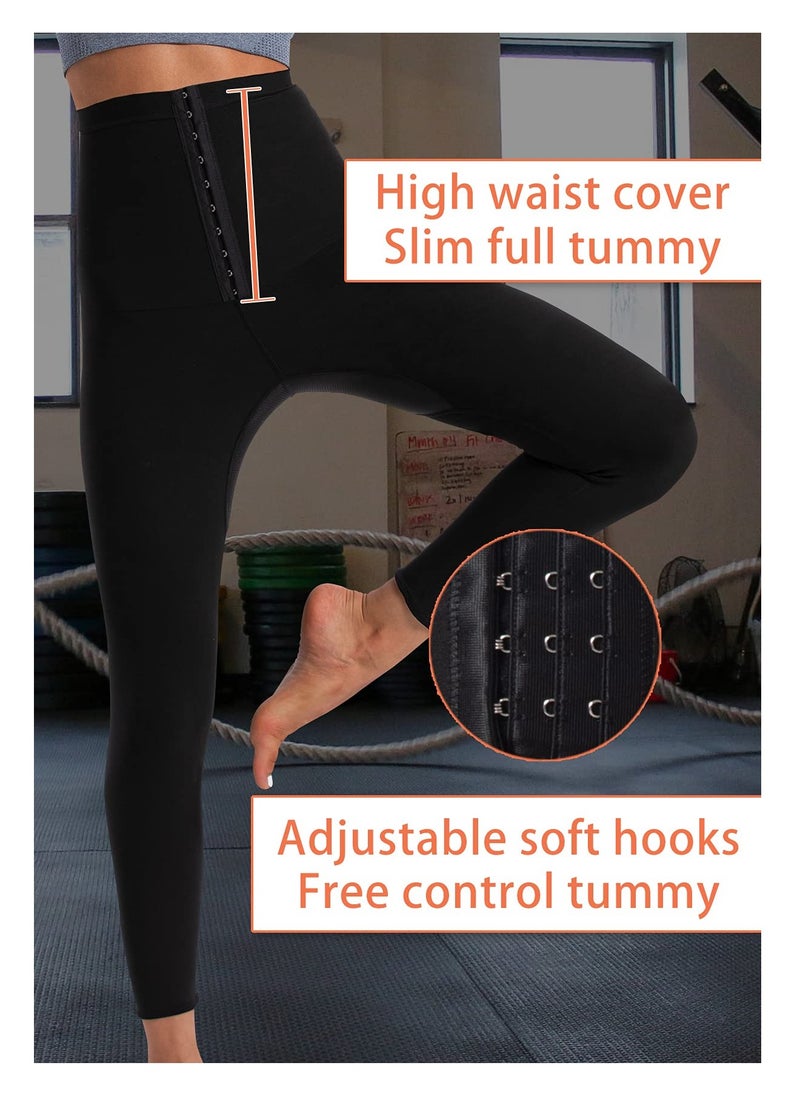 Cuken Sauna Pants Women Sweat Capris Slimming Leggings, High Waist Gym Workout Body Shaper Sweat Suits, L/XL  - Image 5