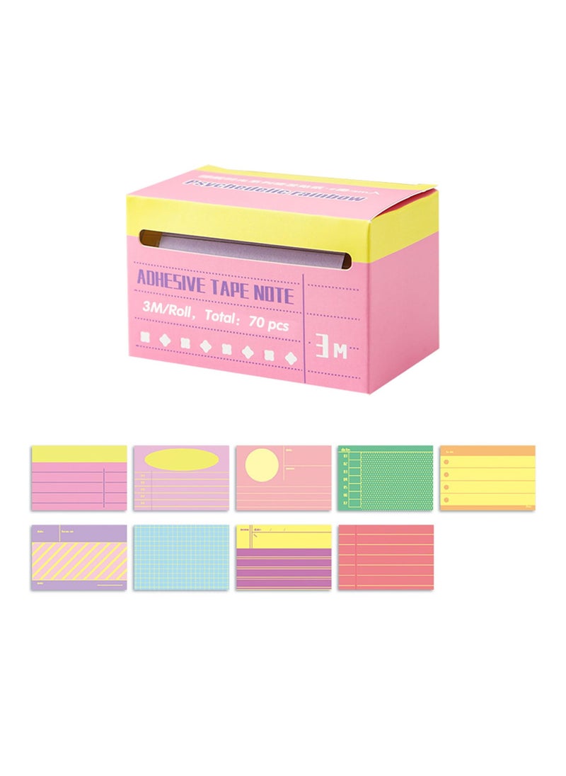 Excefore Sticky Memo Rolls - 280 Pads of 2.3x1.5 Inch Sticky Notes with 32 Patterns - Colorful Self-Adhesive Memo Stickers for To-Do Lists and Notes  - Image 2