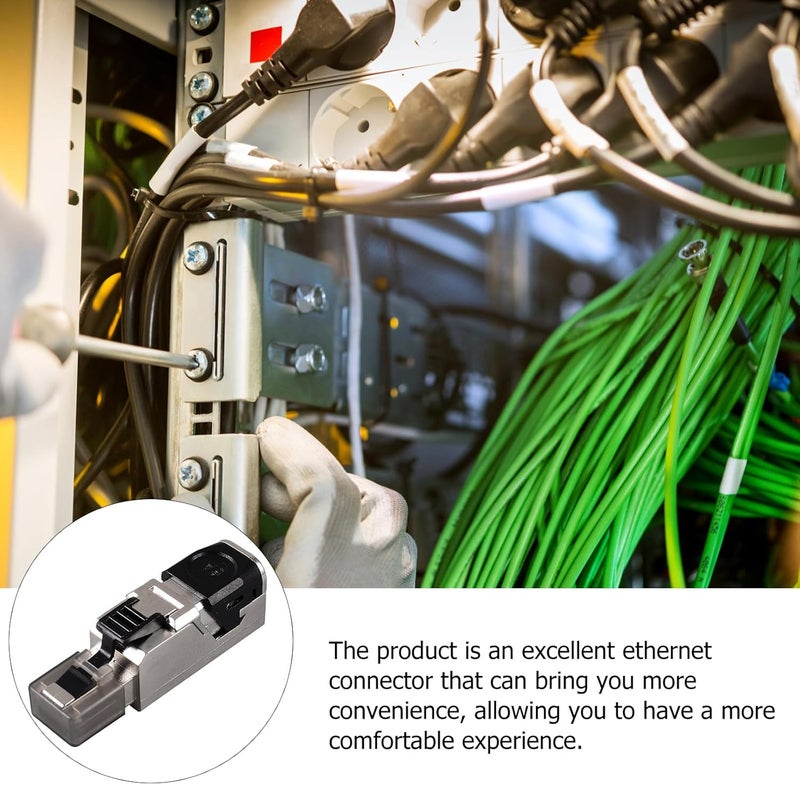 أحجام اقتصادية موصل إيثرنت معياري محمي من نوع RJ45 من Ipetboom، قابس Cat6a متوافق مع كابلات الشبكة، قابس معياري مطلي بالذهب من Cat 8 بدون أدوات للاتصالات عالية السرعة في الشبكات المحلية والخوادم - Image 3