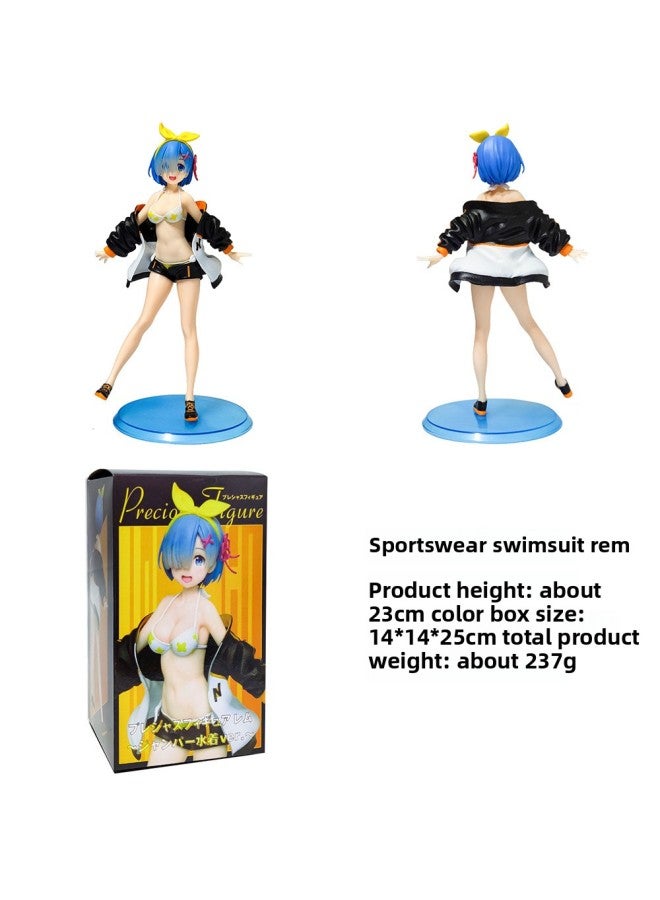 From Scratch, Chinese-style Sleeping Strap Sportswear, Remramram Boxed Beauty Anime Hand Office-Color:Sportswear REM (bag + Color Box)  - Image 1