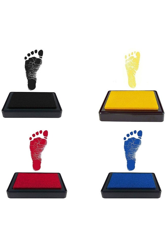 Baby Footprint Kit - Easy Clean Safe Black Ink Pad Hand Print with Lifetime inkpad Guarantee - Image 1