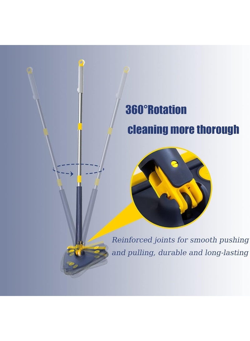 دينكس منطقة مثلثة الشكل لليد المصنوعة من الفولاذ المقاوم للصدأ، مساحة متحركة بزاوية 360 درجة لسهولة الوصول إلى الغبار في الزوايا والأركان. ممسحة سقف مائية، وسادات من الألياف الدقيقة، للاستخدام الجاف والرطب، ممسحة مثلثة الشكل، DX2037 - Image 5