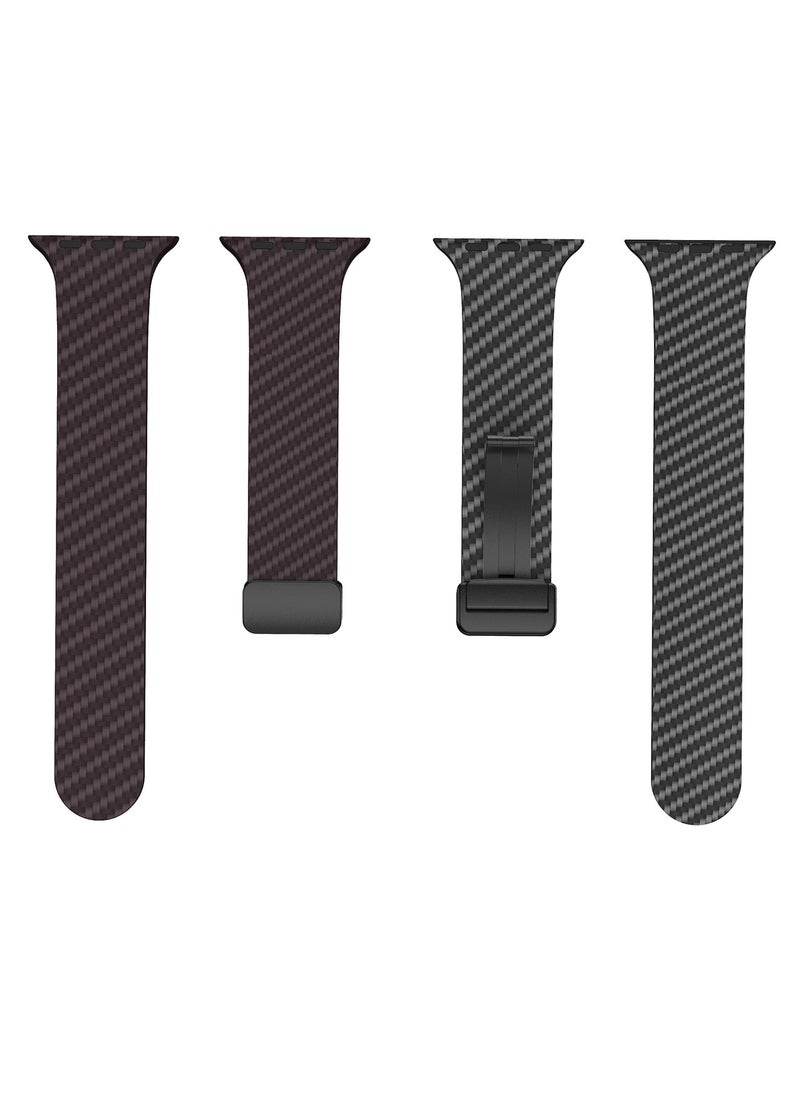 X-level - Bands Compatible with Apple Watch 42mm 44mm 45mm 49mm Series 9/8/7/SE/6/5/4/3/2/1 IWatch Ultra/Ultra 2/ Silicone Strap With Magnetic folding Buckle, Quick Release Silicone Straps for Women Men - Image 1