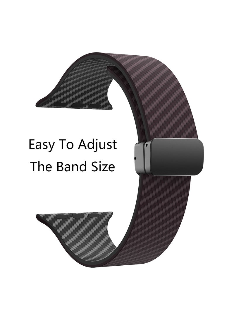 X-level - Bands Compatible with Apple Watch 42mm 44mm 45mm 49mm Series 9/8/7/SE/6/5/4/3/2/1 IWatch Ultra/Ultra 2/ Silicone Strap With Magnetic folding Buckle, Quick Release Silicone Straps for Women Men - Image 1