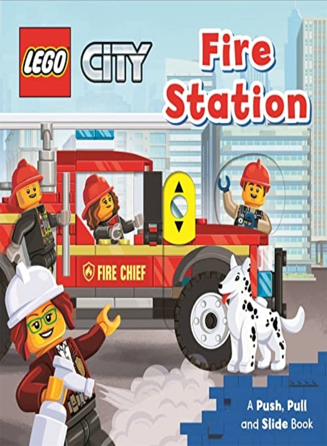 Lego Fire Station: A Push, Pull and Slide