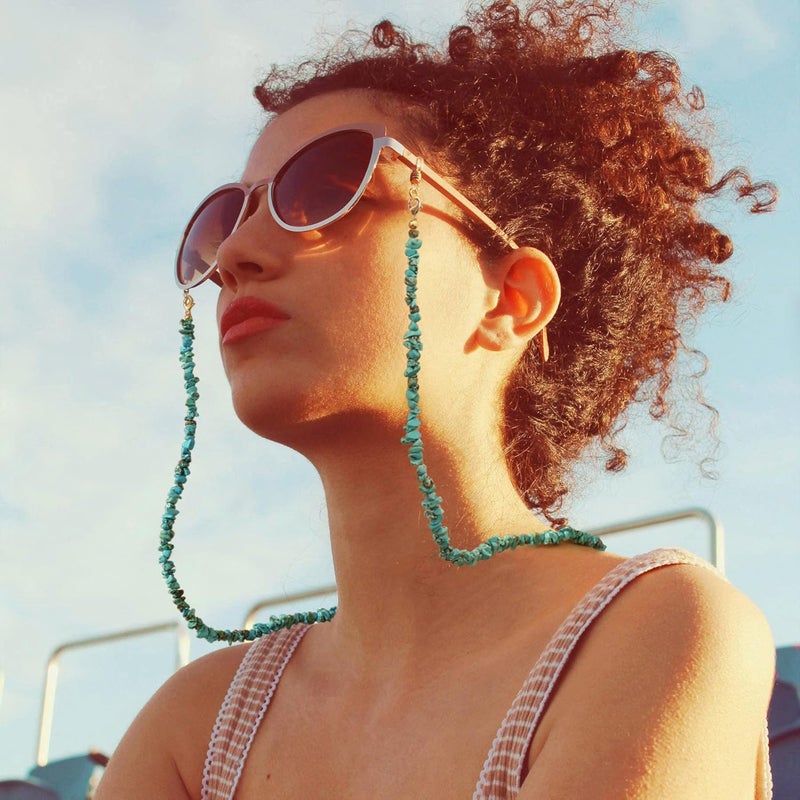 PEARLADA 18K Gold Eyeglass Chain Sunglasses Strap Holder Reading Glasses Retainer Gold Beaded Chain String Cord Lanyard - Image 5