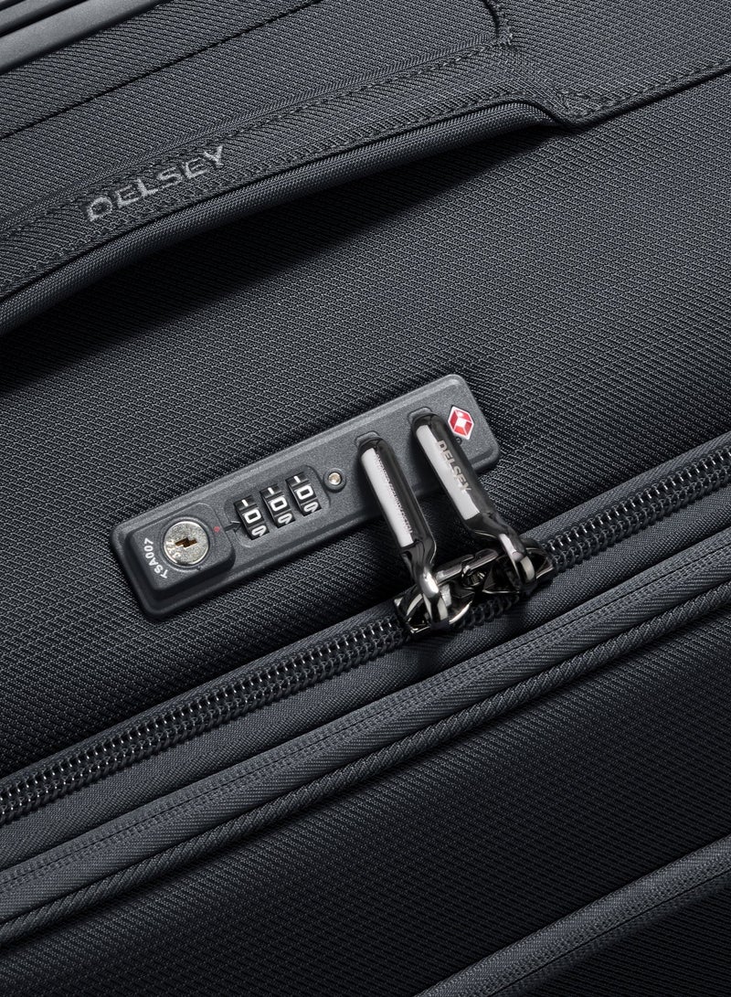 ديلسي _باريس حقيبة سفر ترولي مونمارتر اير 2.0 68 سم سوفت كيس بعجلات مزدوجة قابلة للتوسيع أسود - Image 4