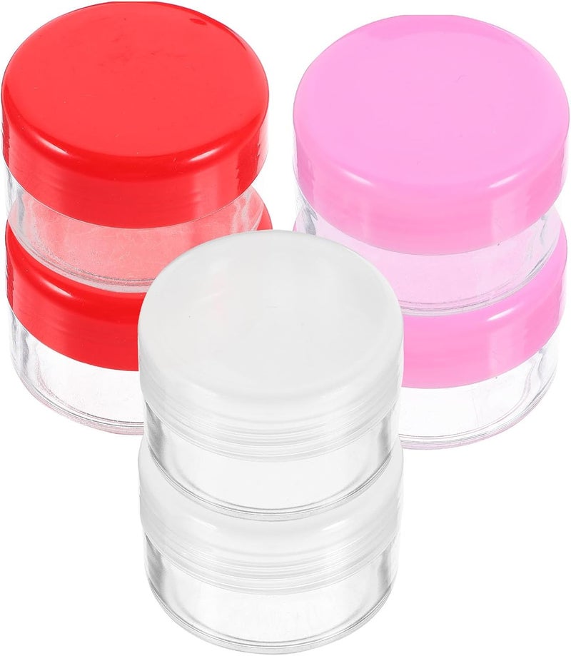 6pcs 20ml Small Travel Cream Jars with Lids Refillable Plastic Containers for Cosmetic Skincare Samples and Toiletries Storage - Image 1