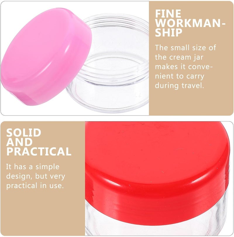 6pcs 20ml Small Travel Cream Jars with Lids Refillable Plastic Containers for Cosmetic Skincare Samples and Toiletries Storage - Image 3