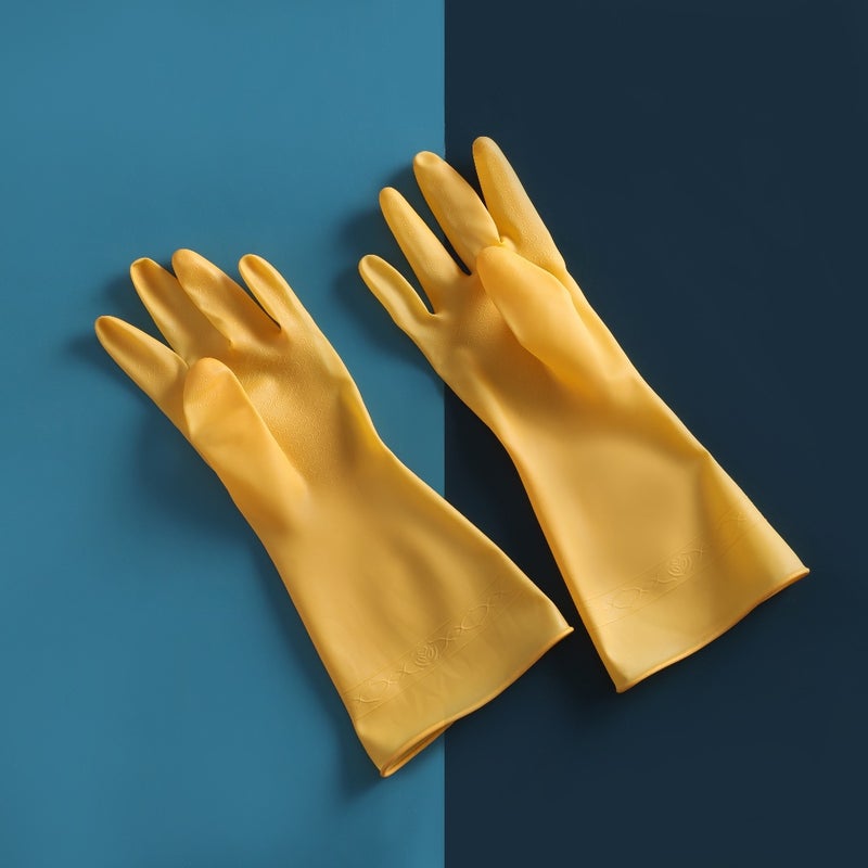 Dishwashing Gloves Manufacturer Direct Sales Waterproof Housework Dishwashing Gloves Womens Kitchen Cleaning Pvc Stall Plastic Steel Gloves Genuine bright yellow
