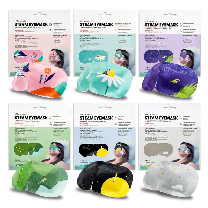 Epielle Steam Eye Mask for Dry Eyes and Puffiness, Fast Relief Disposable Self Heating Masks, Stocking Stuffers, 12 Pack - Image 1