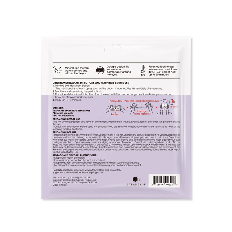 Epielle Steam Eye Mask for Dry Eyes and Puffiness, Fast Relief Disposable Self Heating Masks, Stocking Stuffers, 12 Pack - Image 3