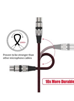 SYOSI Female to 1/4 TS Cable 10ft, Microphone Mono Jack, Nylon Braided 6.35mm Unbalanced for Dynamic Heavy Duty Mic  - Image 4