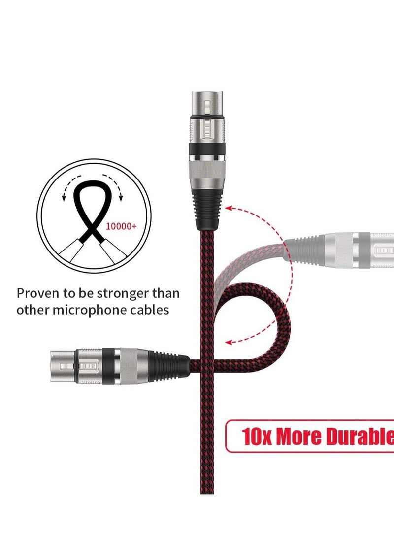 SYOSI Female to 1/4 TS Cable 10ft, Microphone Mono Jack, Nylon Braided 6.35mm Unbalanced for Dynamic Heavy Duty Mic - Image 4