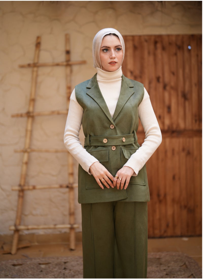 Suede Padded Suit - Wide & Elegant Style in Multiple Colors