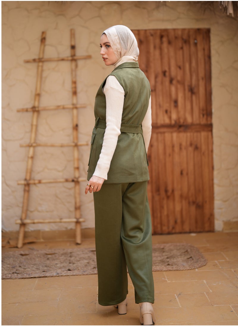 Suede Padded Suit - Wide & Elegant Style in Multiple Colors