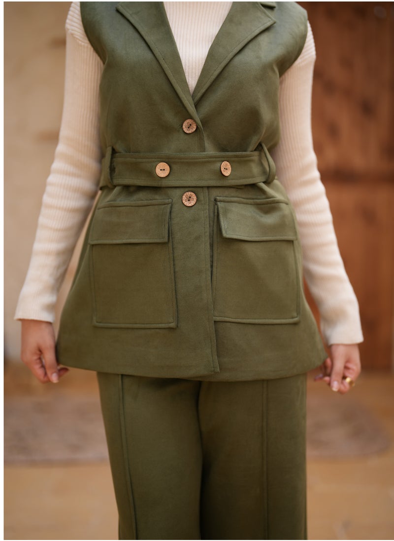 Suede Padded Suit - Wide & Elegant Style in Multiple Colors