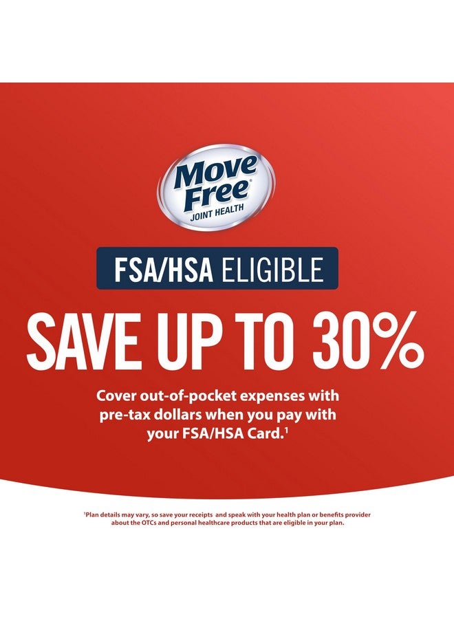 Move Free Advanced Glucosamine Chondroitin + Calcium Fructoborate Joint Support Supplement, Supports Mobility Comfort Strength Flexibility & Bone - 160 Tablets (80 servings)* - Image 5