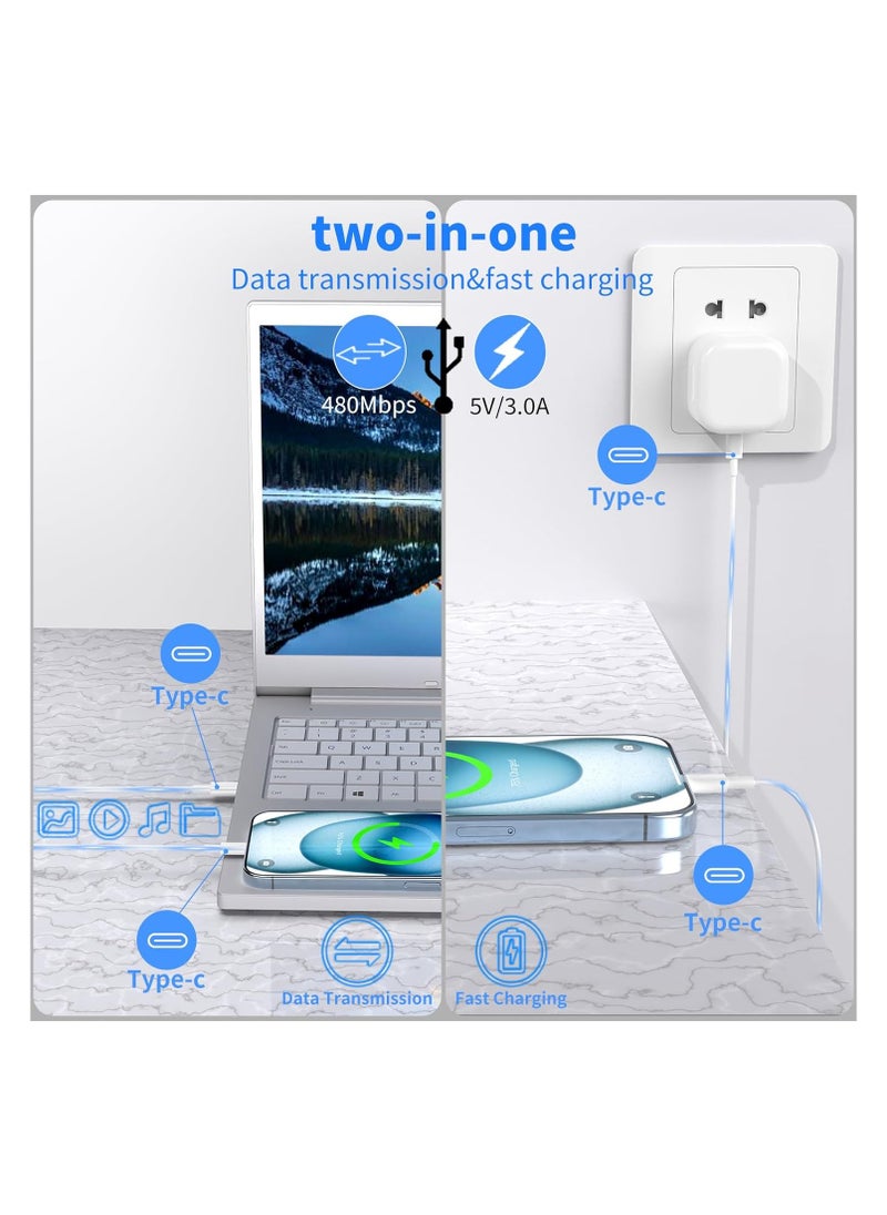 GUDOO - USB C Charger for iPhone 15, 20W PD USB C Fast Charger Plug with 6FT USB C to C Cable for iPhone 15/15 Plus/15 Pro/15 Pro Max, iPad Pro/Air/Mini Type C Series - Image 1