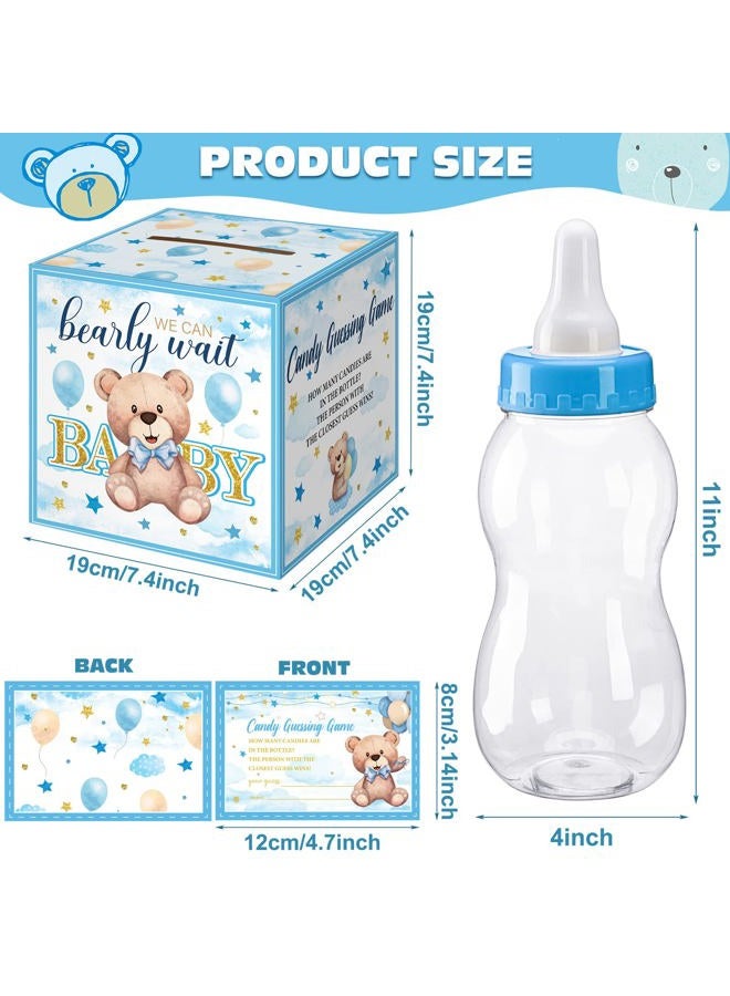 Glenmal 52 Pcs Baby Shower Games Gift Sets Large Baby Bottle for Shower Game Guess How Many Candies Decorations for Gender Reveal(Bear) - Image 4