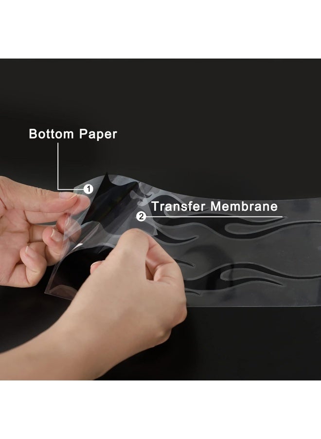 8 Pcs 5.9'' Flame Reflective Sticker for Car Vinyl Racing Sports Flame Stripe Decal for Golf Cart Off-Road Vehicles Motorcycles Bike Skateboard Laptop DIY Decoration - Image 5