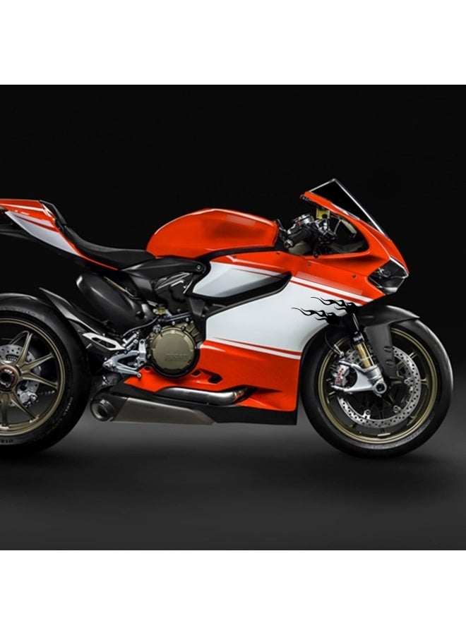 8 Pcs 5.9'' Flame Reflective Sticker for Car Vinyl Racing Sports Flame Stripe Decal for Golf Cart Off-Road Vehicles Motorcycles Bike Skateboard Laptop DIY Decoration - Image 4