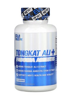 EVLUTION NUTRITION Tongkat Ali + Fadogia Agrestis 400 mg 60 Veggie Capsules (200 mg per Capsule)  - Image 1