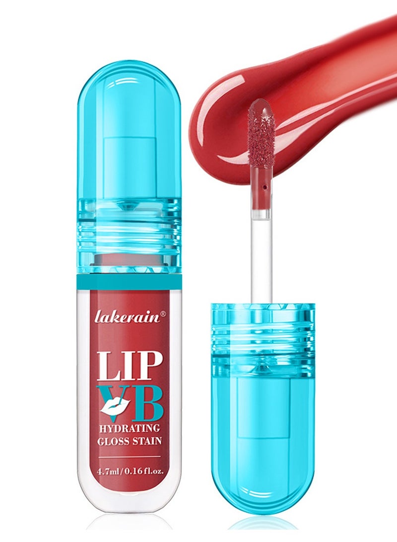 lakerain LIP VB Hydrating Gloss Stain – Lip Tint Gloss with 12HR Hydration Long-Lasting Moisture & Shine, Smooth Lip Stain with Glossy Finish, Non-Sticky, Rich Color for All Skin Tones (#3 BLUSH BUBBLE HUE) - Image 1