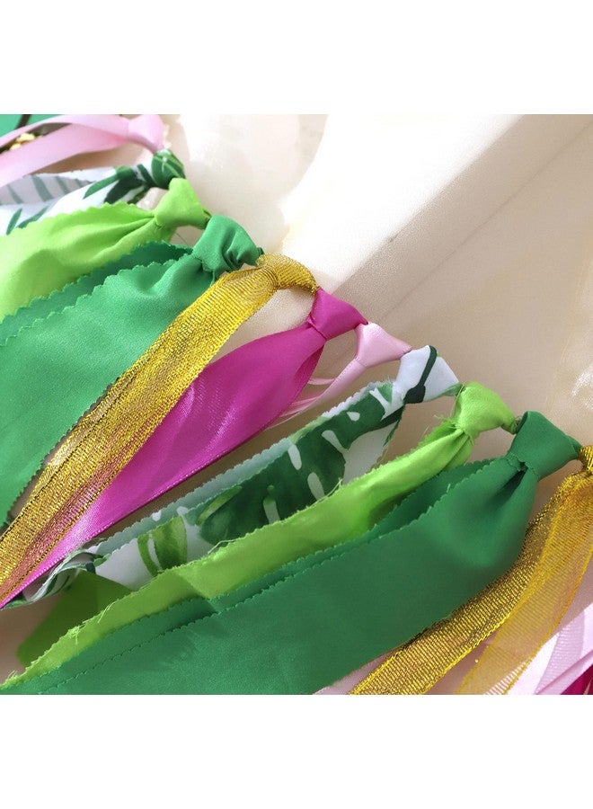 Agkvw Aloha To One Tropical Hawaiian Luau Theme Highchair Banner Wild One Highchair Banner For Girls Pink Jungle Safari Animal 1St Birthday Decorations Tropical Birthday Banner - Image 4
