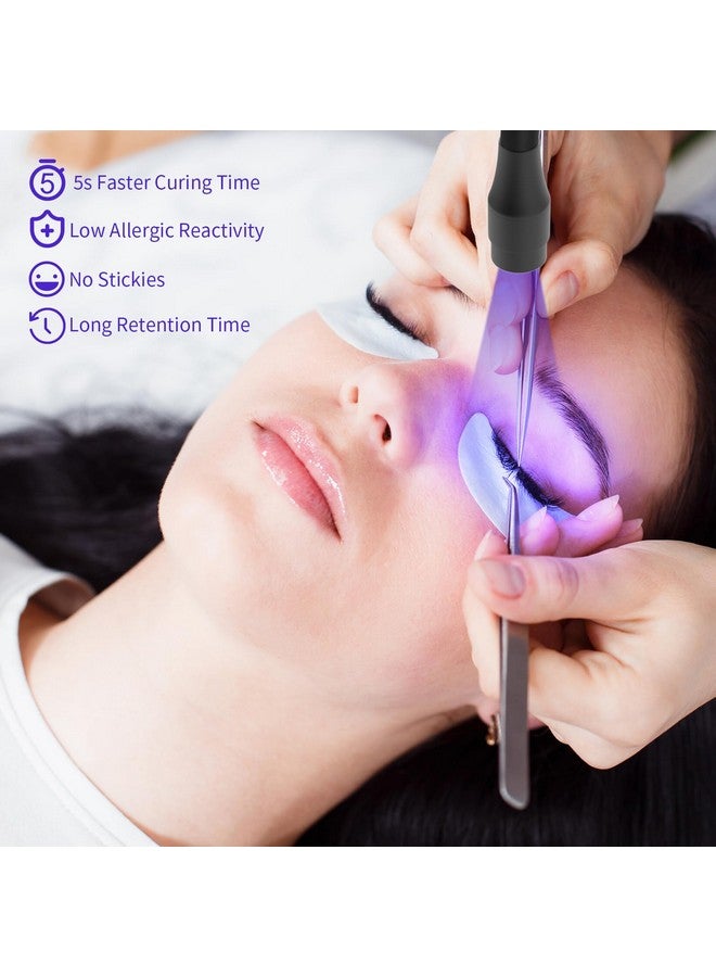 TopDirect TopDirect UV Lash Light for Eyelash Extensions - Curing UV Eyelash Glue, 5 W UV Lash Lamp 10 Eye Patch+ Goggles, Lash Light for Eyelash Tech Nail Tech with Foot Pedal Control, Adjustable Spot Size - Image 3