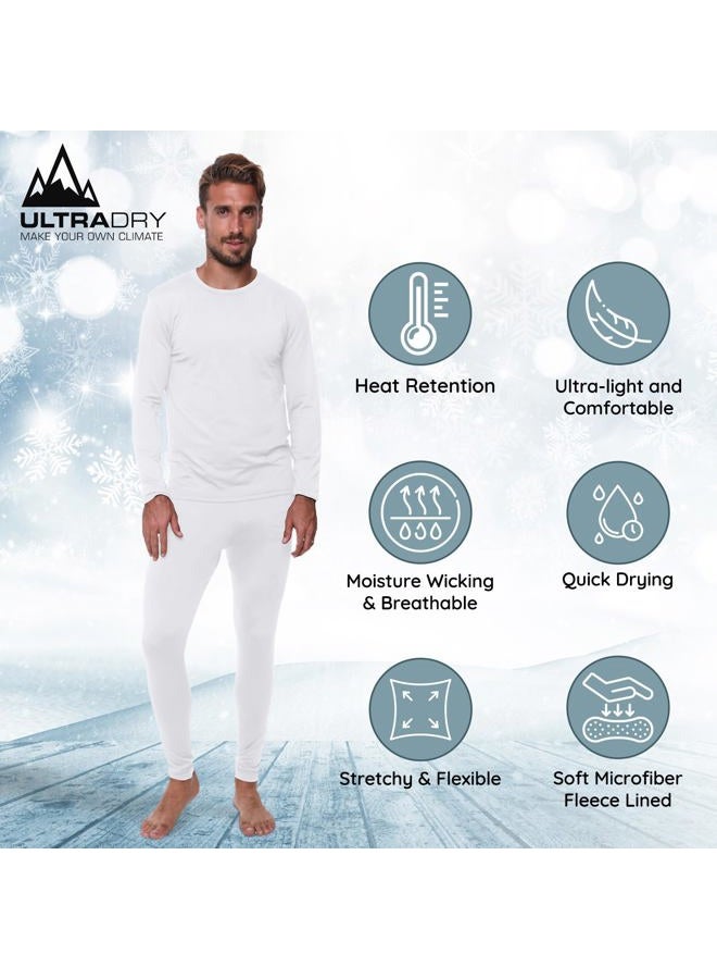 Ultra Dry Thermal Underwear for Men Long John Set, White - L - Image 2