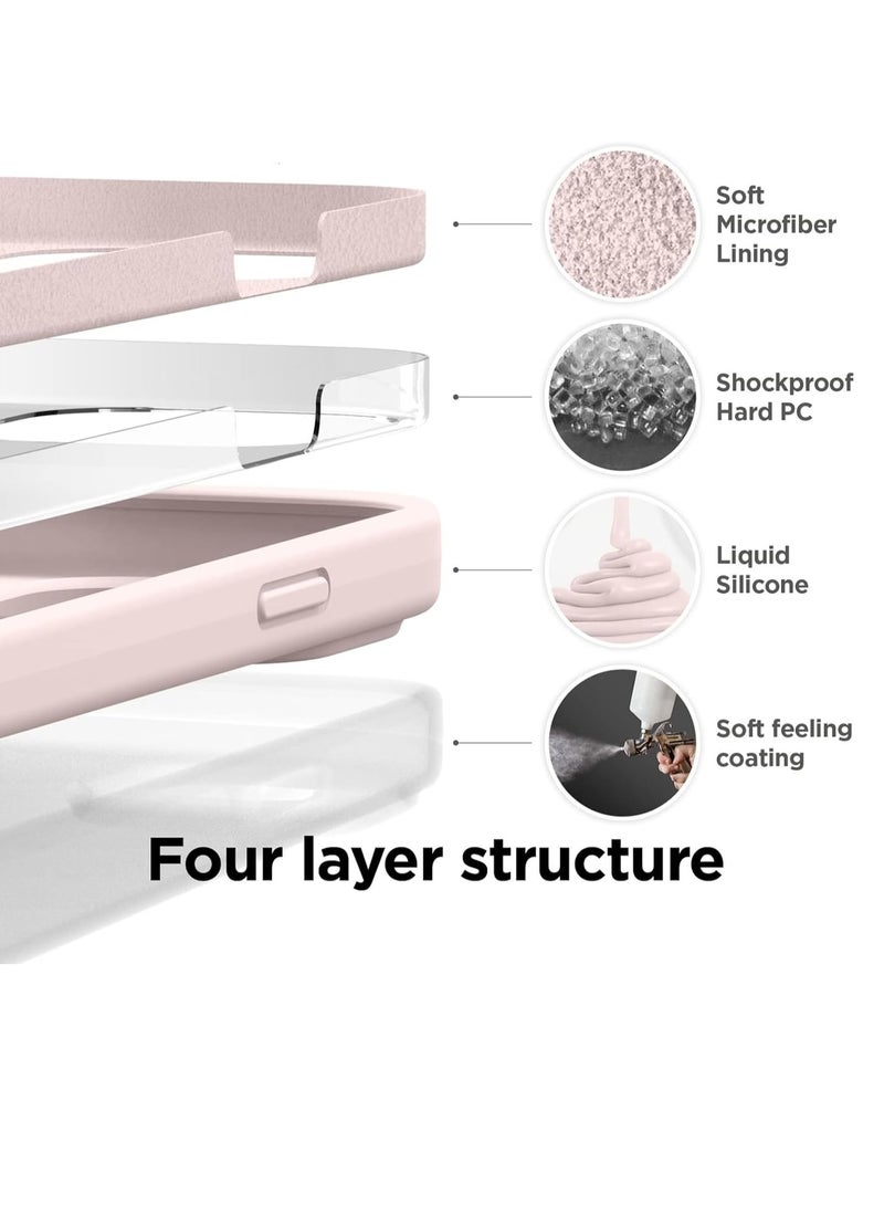 ELTRAZONE [3 in 1] for iPhone 15 Plus Case with 9H Tempered Glass Screen Protector, Premium Liquid Silicone Shockproof Protective Case,Slim Phone Cover for iPhone 15 Plus (2023) (iphone 15 Plus, Pink) - Image 5