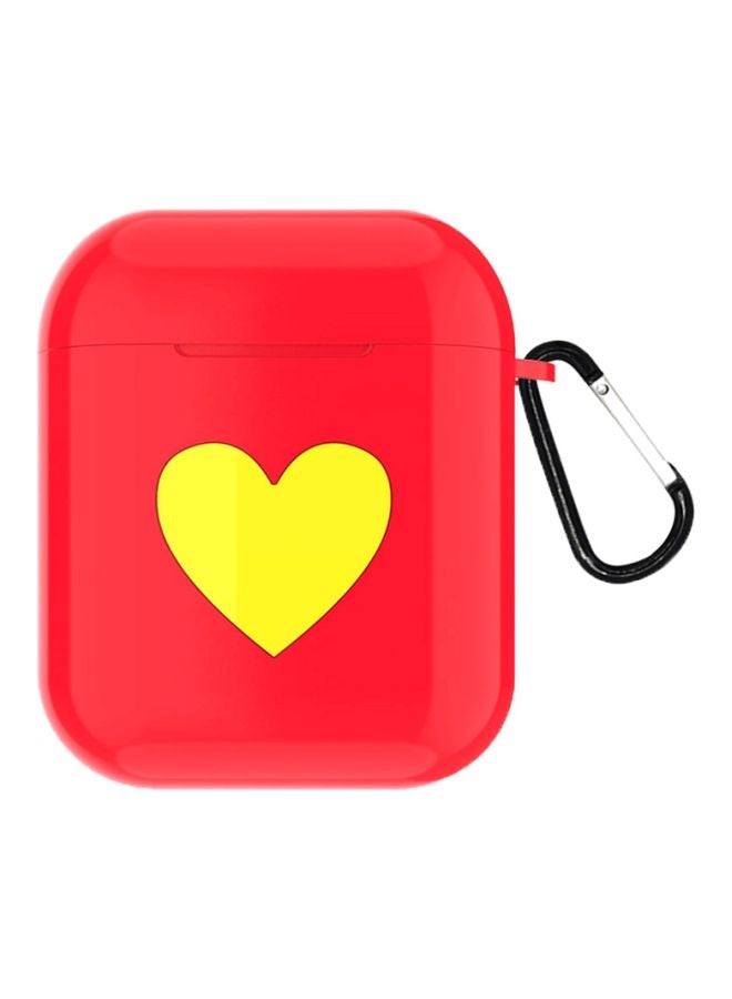 Heart Design Case For Apple AirPods Red/Yellow - Image 1
