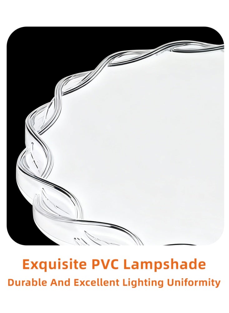 مودي مصباح سقف LED حديث بقوة 80 وات، تركيب مدمج بثلاثة ألوان متغيرة، 6000 لومن، مصباح سقف دائري من البولي فينيل كلوريد لغرفة النوم، غرفة المعيشة، المطبخ، إضاءة المكتب - Image 4