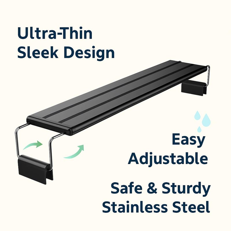 Scroll Store ضوء حوض السمك LED، مصباح حامل فائق النحافة لحوض السمك | موفر للطاقة، ضوء أبيض وزرقاء ساطعة لجميع أحواض السمك (LY 20S - 20-30 سم) - Image 2