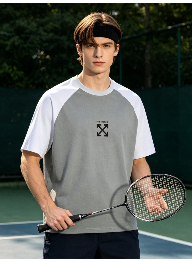 أوف-وايت OFF-WHITE Loose short-sleeved T-shirts for men and women with shoulder inserts in summer with contrast stitching. - Image 2