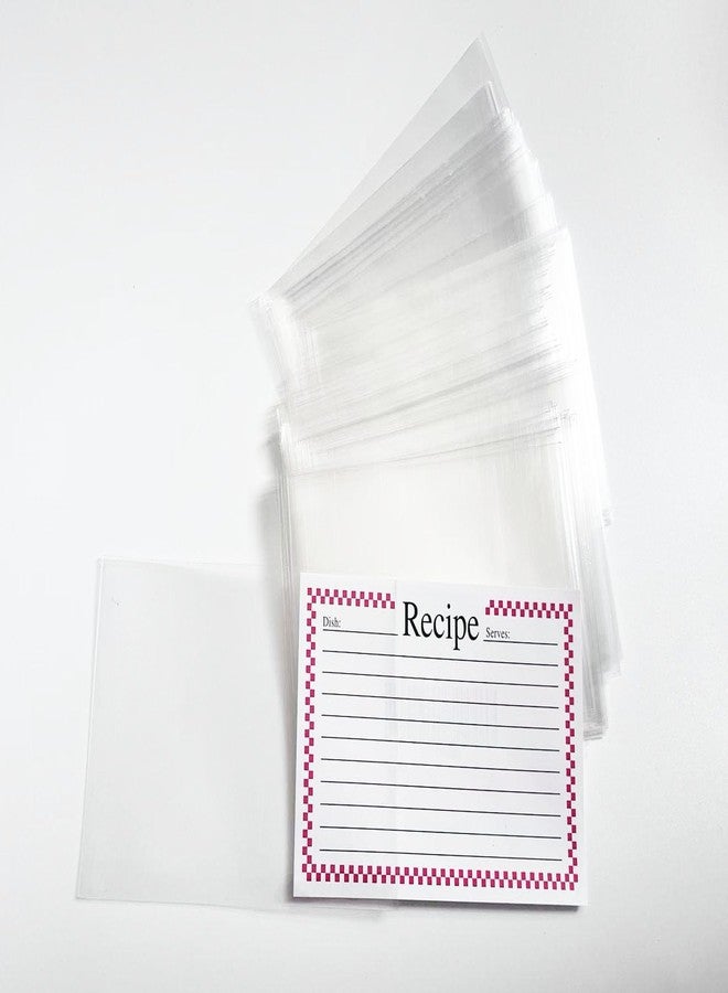 irtree Recipe Card Protectors, 3x5 Inches, Clear Plastic Sleeves, 100 Pack (3×5‘’) - Image 3