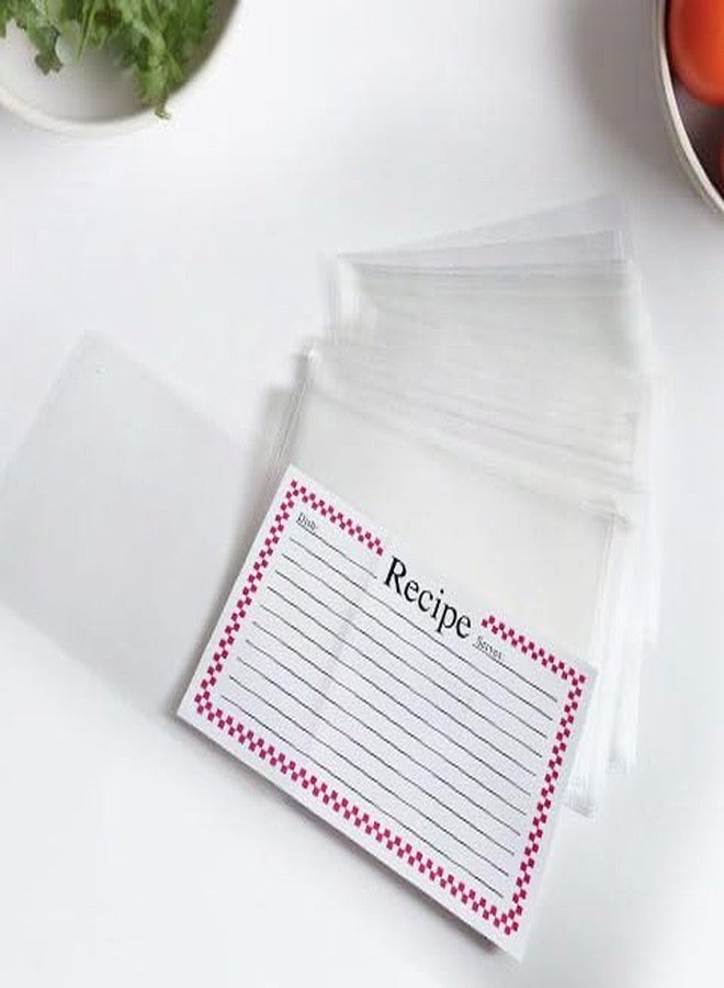 irtree Recipe Card Protectors, 3x5 Inches, Clear Plastic Sleeves, 100 Pack (3×5‘’) - Image 1