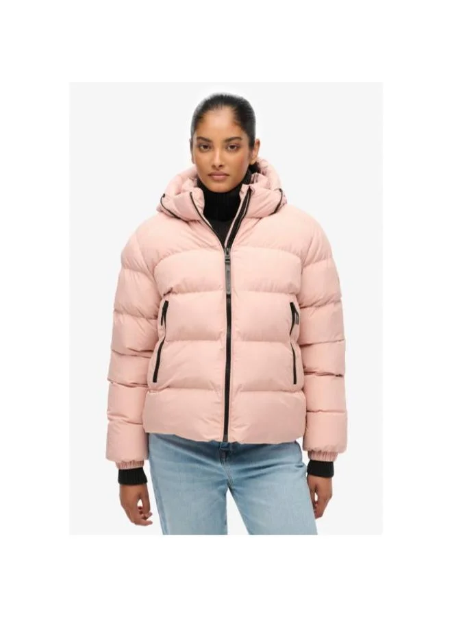 Hooded Sports Puffer Jacket