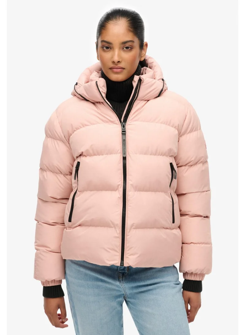 Hooded Sports Puffer Jacket