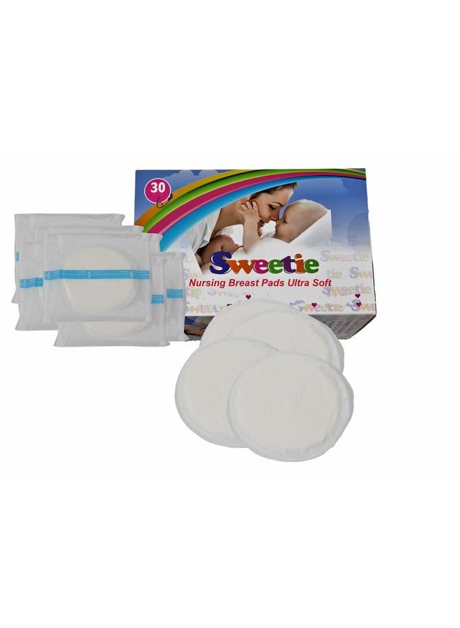Sweetie Breastfeeding Pads Disposable Nursing Breast Pads 60 Count Ultra Soft (2 Pack of 30 Count) - Image 1