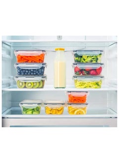 SILVER CREST 20-Pack Plastic Food Storage Container Set with airtight Lid | 100% Leakproof Plastic Meal-Prep Containers Reusable tupperware | Includes Labels & Pen  - Image 3