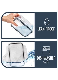 SILVER CREST 20-Pack Plastic Food Storage Container Set with airtight Lid | 100% Leakproof Plastic Meal-Prep Containers Reusable tupperware | Includes Labels & Pen  - Image 5